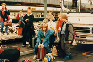 Ankunft in Eastbourne mit dem Bus